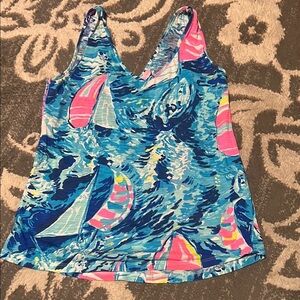 Lilly Pulitzer Blue and Pink Tank Top excellent condition